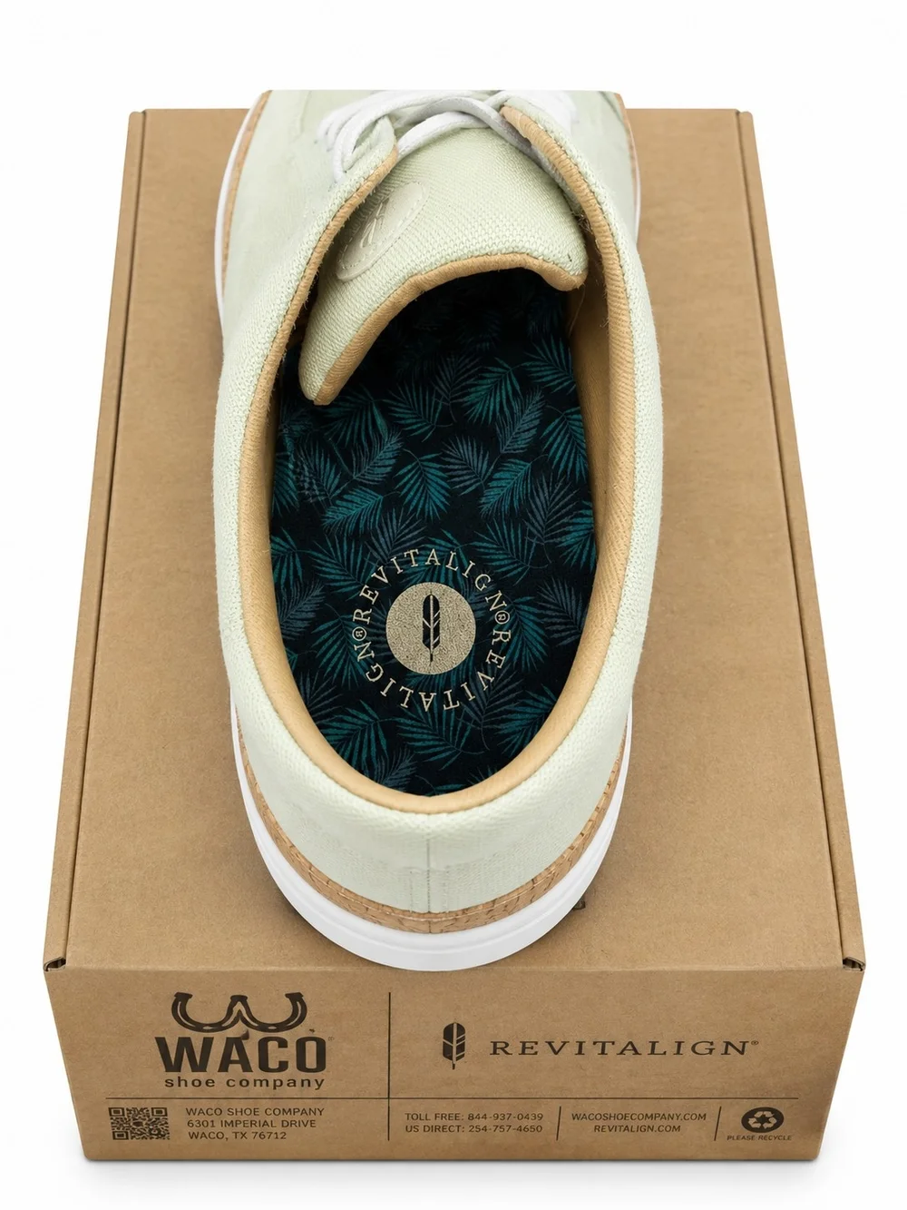 Revitalign Light Green Canvas Lace Up Slip On Comfort Sneakers NIB Womens 7-11